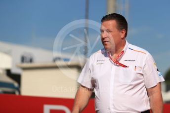 World © Octane Photographic Ltd. Formula 1 - Spanish GP. Paddock. Zak Brown - Executive Director of McLaren Technology Group. Circuit de Barcelona Catalunya, Spain. Saturday 11th May 2019.