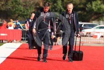 World © Octane Photographic Ltd. Formula 1 - Spanish GP. Paddock. Andrew (Andy) Green - Technical Director at SportPesa Racing Point and Andy Stevenson – Sporting Director at SportPesa Racing Point. Circuit de Barcelona Catalunya, Spain. Saturday 11th May 2019.