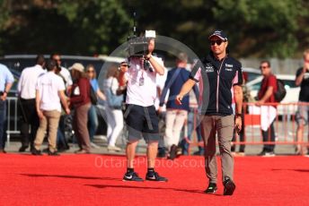 World © Octane Photographic Ltd. Formula 1 – Spanish GP. Paddock. SportPesa Racing Point RP19 - Sergio Perez. Circuit de Barcelona Catalunya, Spain. Saturday 11thth May 2019.