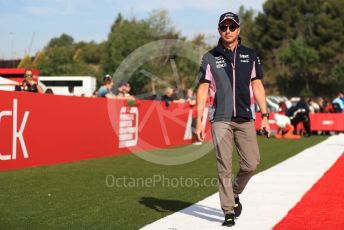 World © Octane Photographic Ltd. Formula 1 – Spanish GP. Paddock. SportPesa Racing Point RP19 - Sergio Perez. Circuit de Barcelona Catalunya, Spain. Saturday 11thth May 2019.