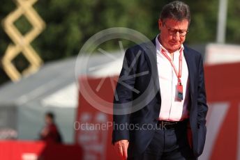 World © Octane Photographic Ltd. Formula 1 - Spanish GP. Paddock. Louis Camilleri - CEO of Ferrari and former Chairman of Philip Morris International. Circuit de Barcelona Catalunya, Spain. Saturday 11th May 2019.