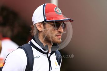 World © Octane Photographic Ltd. Formula 1 – Spanish GP. Paddock. Alfa Romeo Racing C38 – Antonio Giovinazzi. Circuit de Barcelona Catalunya, Spain. Saturday 11thth May 2019.