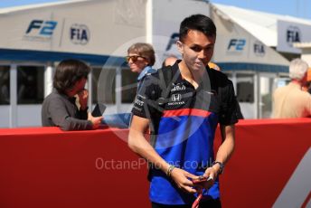 World © Octane Photographic Ltd. Formula 1 – Spanish GP. Paddock. Scuderia Toro Rosso STR14 – Alexander Albon. Circuit de Barcelona Catalunya, Spain. Sunday 12th May 2019.