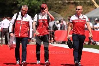 World © Octane Photographic Ltd. Formula 1 – Spanish GP. Paddock. Alfa Romeo Racing C38 – Kimi Raikkonen. Circuit de Barcelona Catalunya, Spain. Sunday 12th May 2019.