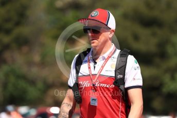 World © Octane Photographic Ltd. Formula 1 – Spanish GP. Paddock. Alfa Romeo Racing C38 – Kimi Raikkonen. Circuit de Barcelona Catalunya, Spain. Sunday 12th May 2019.