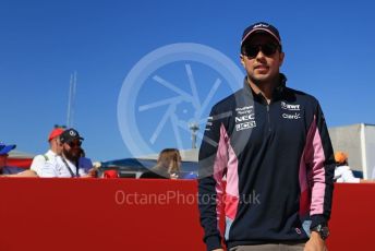 World © Octane Photographic Ltd. Formula 1 – Spanish GP. Paddock. SportPesa Racing Point RP19 - Sergio Perez. Circuit de Barcelona Catalunya, Spain. Sunday 12th May 2019.