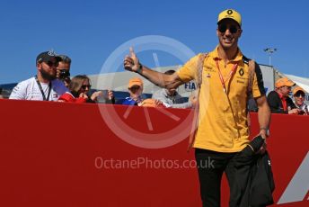 World © Octane Photographic Ltd. Formula 1 – Spanish GP. Paddock. Renault Sport F1 Team RS19 – Daniel Ricciardo. Circuit de Barcelona Catalunya, Spain. Sunday 12th May 2019.