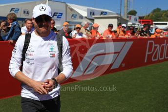 World © Octane Photographic Ltd. Formula 1 – Spanish GP. Paddock. Mercedes AMG Petronas Motorsport AMG F1 W10 EQ Power+ - Valtteri Bottas. Circuit de Barcelona Catalunya, Spain. Sunday 12th May 2019.