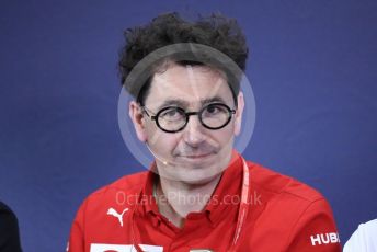 World © Octane Photographic Ltd. Formula 1 – Spanish GP. FIA Team Press Conference. Mattia Binotto – Team Principal of Scuderia Ferrari. . Circuit de Barcelona Catalunya, Spain. Friday 10th May 2019.
