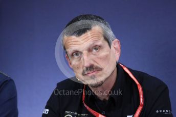 World © Octane Photographic Ltd. Formula 1 – Spanish GP. FIA Team Press Conference. Guenther Steiner  - Team Principal of Rich Energy Haas F1 Team. Circuit de Barcelona Catalunya, Spain. Friday 10th May 2019.