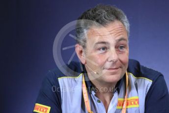 World © Octane Photographic Ltd. Formula 1 – Spanish GP. FIA Team Press Conference. Mario Isola – Pirelli Head of Car Racing. Circuit de Barcelona Catalunya, Spain. Friday 10th May 2019.