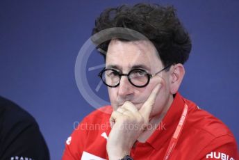 World © Octane Photographic Ltd. Formula 1 – Spanish GP. FIA Team Press Conference. Mattia Binotto – Team Principal of Scuderia Ferrari. . Circuit de Barcelona Catalunya, Spain. Friday 10th May 2019.