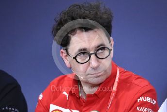 World © Octane Photographic Ltd. Formula 1 – Spanish GP. FIA Team Press Conference. Mattia Binotto – Team Principal of Scuderia Ferrari. . Circuit de Barcelona Catalunya, Spain. Friday 10th May 2019.