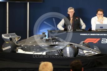 World © Octane Photographic Ltd. Formula 1 - 2021 Regulations Press Conference. Nikolas Tombazis – FIA Head of Single-Seater Technical Matters and Ross Brawn – Managing Director of Formula 1 for Liberty Media. Circuit of the Americas (COTA), Austin, Texas, USA. Thursday 31st October 2019.