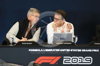 World © Octane Photographic Ltd. Formula 1 - 2021 Regulations Press Conference. Nikolas Tombazis – FIA Head of Single-Seater Technical Matters and Ross Brawn – Managing Director of Formula 1 for Liberty Media. Circuit of the Americas (COTA), Austin, Texas, USA. Thursday 31st October 2019.
