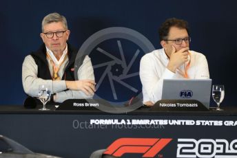 World © Octane Photographic Ltd. Formula 1 - 2021 Regulations Press Conference. Nikolas Tombazis – FIA Head of Single-Seater Technical Matters and Ross Brawn – Managing Director of Formula 1 for Liberty Media. Circuit of the Americas (COTA), Austin, Texas, USA. Thursday 31st October 2019.