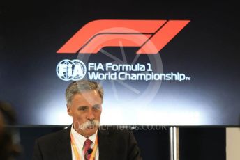 World © Octane Photographic Ltd. Formula 1 - 2021 Regulations Press Conference. Chase Carey - Chief Executive Officer of the Formula One Group. Circuit of the Americas (COTA), Austin, Texas, USA. Thursday 31st October 2019.