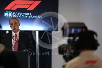 World © Octane Photographic Ltd. Formula 1 - 2021 Regulations Press Conference. Chase Carey - Chief Executive Officer of the Formula One Group. Circuit of the Americas (COTA), Austin, Texas, USA. Thursday 31st October 2019.