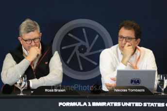 World © Octane Photographic Ltd. Formula 1 - 2021 Regulations Press Conference. Nikolas Tombazis – FIA Head of Single-Seater Technical Matters and Ross Brawn – Managing Director of Formula 1 for Liberty Media. Circuit of the Americas (COTA), Austin, Texas, USA. Thursday 31st October 2019.