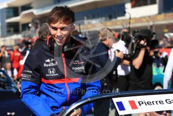 World © Octane Photographic Ltd. Formula 1 – United States GP - Drivers’ Parade. Scuderia Toro Rosso STR14 – Pierre Gasly. Circuit of the Americas (COTA), Austin, Texas, USA. Sunday 3rd November 2019.