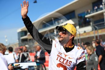 World © Octane Photographic Ltd. Formula 1 – United States GP - Drivers’ Parade. Renault Sport F1 Team RS19 – Daniel Ricciardo. Circuit of the Americas (COTA), Austin, Texas, USA. Sunday 3rd November 2019.