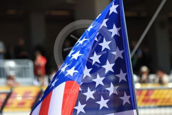 World © Octane Photographic Ltd. Formula 1 - United States GP - Grid. US Flag. Circuit of the Americas (COTA), Austin, Texas, USA. Sunday 3rd November 2019.