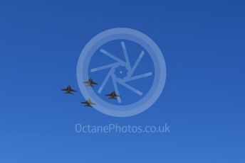World © Octane Photographic Ltd. Formula 1 – United States GP - Grid. Flyby by 4 US Navy F/A-18 Super Hornets. Circuit of the Americas (COTA), Austin, Texas, USA. Sunday 3rd November 2019.