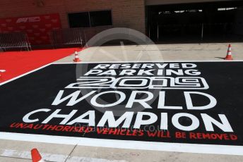 World © Octane Photographic Ltd. Formula 1 – United States GP - Drivers’ Parade. Parc Ferme space "Reserved for 2019 World Champion" . Circuit of the Americas (COTA), Austin, Texas, USA. Sunday 3rd November 2019.