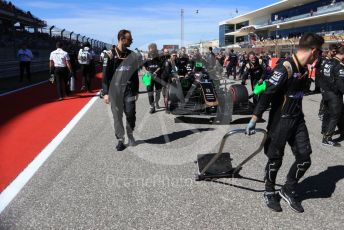 World © Octane Photographic Ltd. Formula 1 – United States GP - Grid. Haas F1 Team VF19 – Romain Grosjean. Circuit of the Americas (COTA), Austin, Texas, USA. Sunday 3rd November 2019.