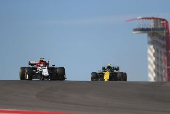 World © Octane Photographic Ltd. Formula 1 – United States GP - Practice 1. Alfa Romeo Racing C38 – Antonio Giovinazzi and Renault Sport F1 Team RS19 – Nico Hulkenberg. Circuit of the Americas (COTA), Austin, Texas, USA. Friday 1st November 2019.