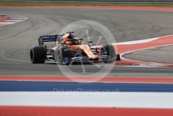 World © Octane Photographic Ltd. Formula 1 – United States GP - Practice 2. McLaren MCL34 – Carlos Sainz. Circuit of the Americas (COTA), Austin, Texas, USA. Friday 1st November 2019.