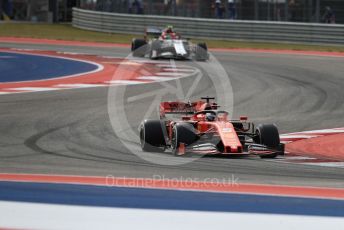 World © Octane Photographic Ltd. Formula 1 – United States GP - Practice 2. Scuderia Ferrari SF90 – Sebastian Vettel and Alfa Romeo Racing C38 – Antonio Giovinazzi. Circuit of the Americas (COTA), Austin, Texas, USA. Friday 1st November 2019.