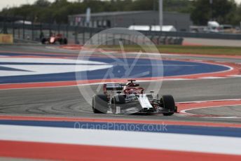 World © Octane Photographic Ltd. Formula 1 – United States GP - Practice 2. Alfa Romeo Racing C38 – Kimi Raikkonen and Scuderia Ferrari SF90 – Sebastian Vettel. Circuit of the Americas (COTA), Austin, Texas, USA. Friday 1st November 2019.