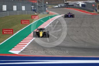 World © Octane Photographic Ltd. Formula 1 – United States GP - Practice 2. Renault Sport F1 Team RS19 – Nico Hulkenberg and Scuderia Toro Rosso STR14 – Daniil Kvyat. Circuit of the Americas (COTA), Austin, Texas, USA. Friday 1st November 2019.