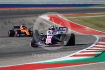 World © Octane Photographic Ltd. Formula 1 – United States GP - Quailfying. SportPesa Racing Point RP19 - Sergio Perez. Circuit of the Americas (COTA), Austin, Texas, USA. Saturday 2nd November 2019.
