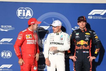 World © Octane Photographic Ltd. Formula 1 – United States GP - Qualifying. Mercedes AMG Petronas Motorsport AMG F1 W10 EQ Power+ - Valtteri Bottas, Scuderia Ferrari SF90 – Sebastian Vettel and Aston Martin Red Bull Racing RB15 – Max Verstappen. Circuit of the Americas (COTA), Austin, Texas, USA. Saturday 2nd November 2019.