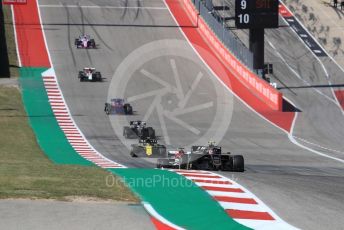 World © Octane Photographic Ltd. Formula 1 – United States GP - Race. Haas F1 Team VF19 – Kevin Magnussen and Alfa Romeo Racing C38 – Kimi Raikkonen. Circuit of the Americas (COTA), Austin, Texas, USA. Sunday 3rd November 2019.