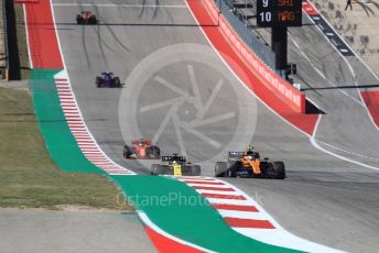 World © Octane Photographic Ltd. Formula 1 – United States GP - Race. McLaren MCL34 – Lando Norris and Renault Sport F1 Team RS19 – Daniel Ricciardo. Circuit of the Americas (COTA), Austin, Texas, USA. Sunday 3rd November 2019.
