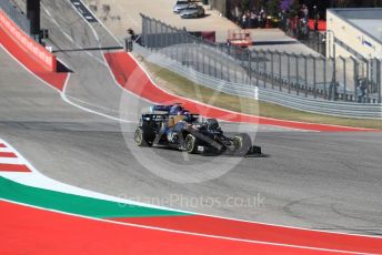 World © Octane Photographic Ltd. Formula 1 – United States GP - Race. Haas F1 Team VF19 – Romain Grosjean and Scuderia Toro Rosso STR14 – Daniil Kvyat. Circuit of the Americas (COTA), Austin, Texas, USA. Sunday 3rd November 2019.