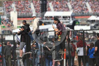 World © Octane Photographic Ltd. Formula 1 – United States GP - Race. Fans climbing fences to get a better view. Circuit of the Americas (COTA), Austin, Texas, USA. Sunday 3rd November 2019.