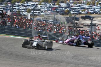 World © Octane Photographic Ltd. Formula 1 – United States GP - Race. Alfa Romeo Racing C38 – Antonio Giovinazzi and SportPesa Racing Point RP19 – Lance Stroll. Circuit of the Americas (COTA), Austin, Texas, USA. Sunday 3rd November 2019.
