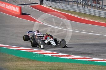 World © Octane Photographic Ltd. Formula 1 – United States GP - Race. Alfa Romeo Racing C38 – Antonio Giovinazzi and SportPesa Racing Point RP19 - Sergio Perez. Circuit of the Americas (COTA), Austin, Texas, USA. Sunday 3rd November 2019.