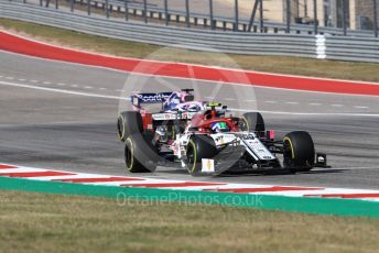 World © Octane Photographic Ltd. Formula 1 – United States GP - Race. Alfa Romeo Racing C38 – Antonio Giovinazzi and SportPesa Racing Point RP19 - Sergio Perez. Circuit of the Americas (COTA), Austin, Texas, USA. Sunday 3rd November 2019.