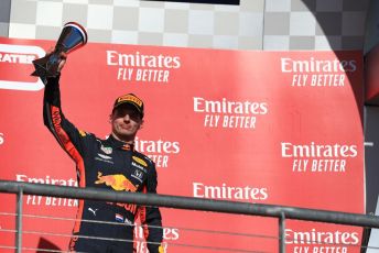 World © Octane Photographic Ltd. Formula 1 – United States GP - Podium. Aston Martin Red Bull Racing RB15 – Max Verstappen. Circuit of the Americas (COTA), Austin, Texas, USA. Sunday 3rd November 2019.