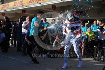 World © Octane Photographic Ltd. Formula 1 – United States GP – 6th Drivers’ World Championship celebration. Mercedes AMG Petronas Motorsport AMG F1 W10 EQ Power+ - Lewis Hamilton. Circuit of the Americas (COTA), Austin, Texas, USA. Sunday 3rd November 2019.