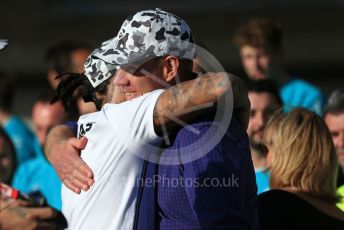 World © Octane Photographic Ltd. Formula 1 – United States GP – 6th Drivers’ World Championship celebration. Mercedes AMG Petronas Motorsport AMG F1 W10 EQ Power+ - Lewis Hamilton. Circuit of the Americas (COTA), Austin, Texas, USA. Sunday 3rd November 2019.