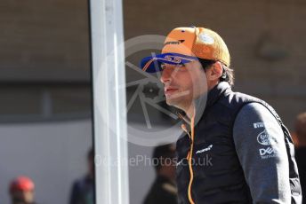 World © Octane Photographic Ltd. Formula 1 – United States GP - Paddock. McLaren MCL34 – Carlos Sainz. Circuit of the Americas (COTA), Austin, Texas, USA. Saturday 2nd November 2019.