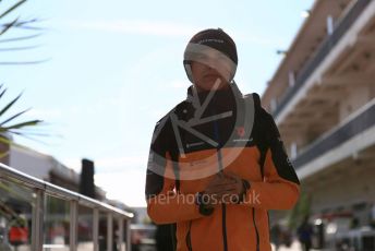 World © Octane Photographic Ltd. Formula 1 – United States GP - Paddock. McLaren MCL34 – Lando Norris. Circuit of the Americas (COTA), Austin, Texas, USA. Sunday 3rd November 2019.