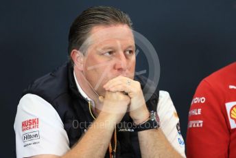 World © Octane Photographic Ltd. Formula 1 - United States GP – Friday FIA Team Press Conference. Zak Brown - Executive Director of McLaren Technology Group. Circuit of the Americas (COTA), Austin, Texas, USA. Friday 1st November 2019.