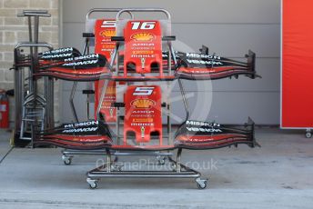 World © Octane Photographic Ltd. Formula 1 – United States GP - Pit Lane. Scuderia Ferrari SF90 Front wings. Circuit of the Americas (COTA), Austin, Texas, USA. Thursday 31st October 2019.